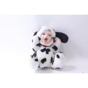 Geppedo Cuddle Kids, Danny Dalmatian, Plush Doll, Baby in Fuzzy Animal Pajama,